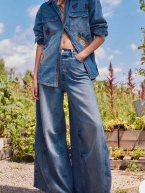 NWT Free People Westward Bohemian Demi Jeans, 28